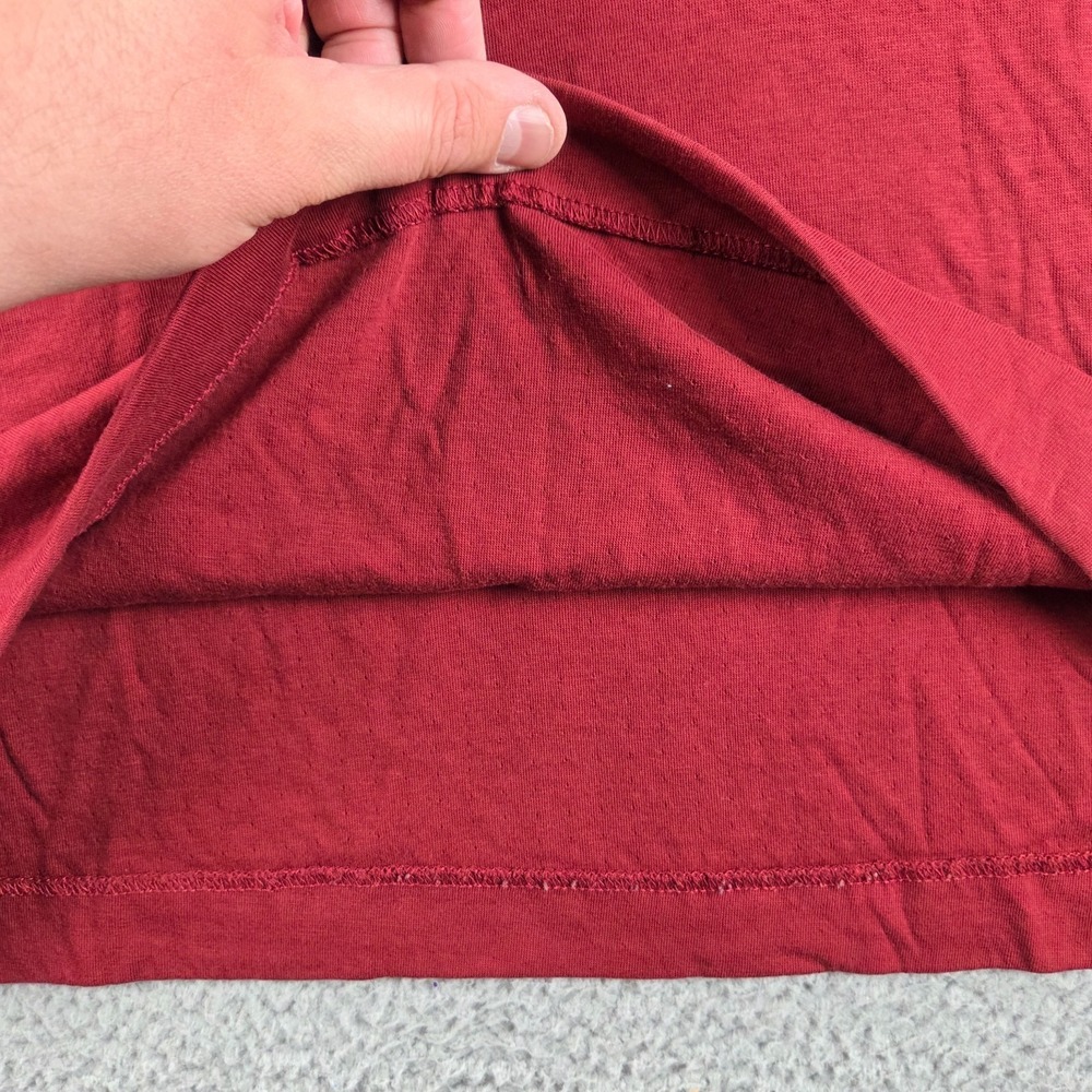 Filson Henley Long Sleeve Cotton Shirt Mens 2XL Red - Picture 3 of 9